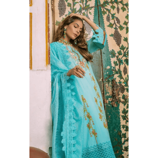 2 Pcs Lawn Embroidered Suit zb-16