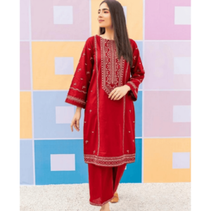 2 Pcs Lawn Embroidered Suit zb-22