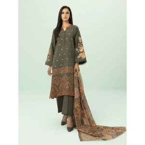 3 PcsUnstitched Dhanak Embroidered Suit zb-81