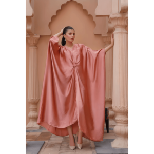 1 Pc titched Katan Silk Plain Kaftan zb-16