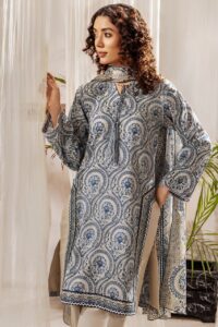 3 Pcs Printed Doria Lawn Unstitched Suit, KOK-1